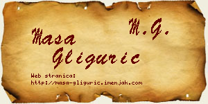 Maša Gligurić vizit kartica